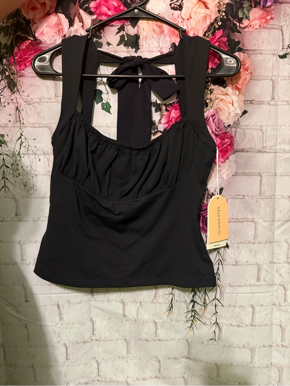 Black Tie-Back Tank Top - Women's